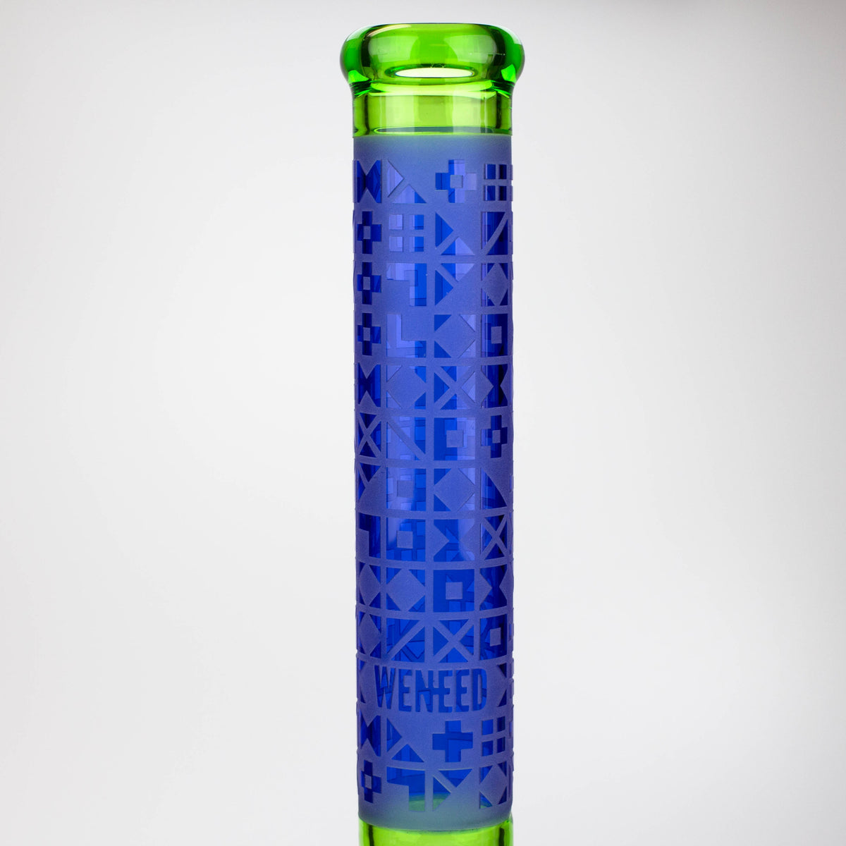 Glass Neck Design on the WENEED 18 inch Cipher Text Beaker Bong 