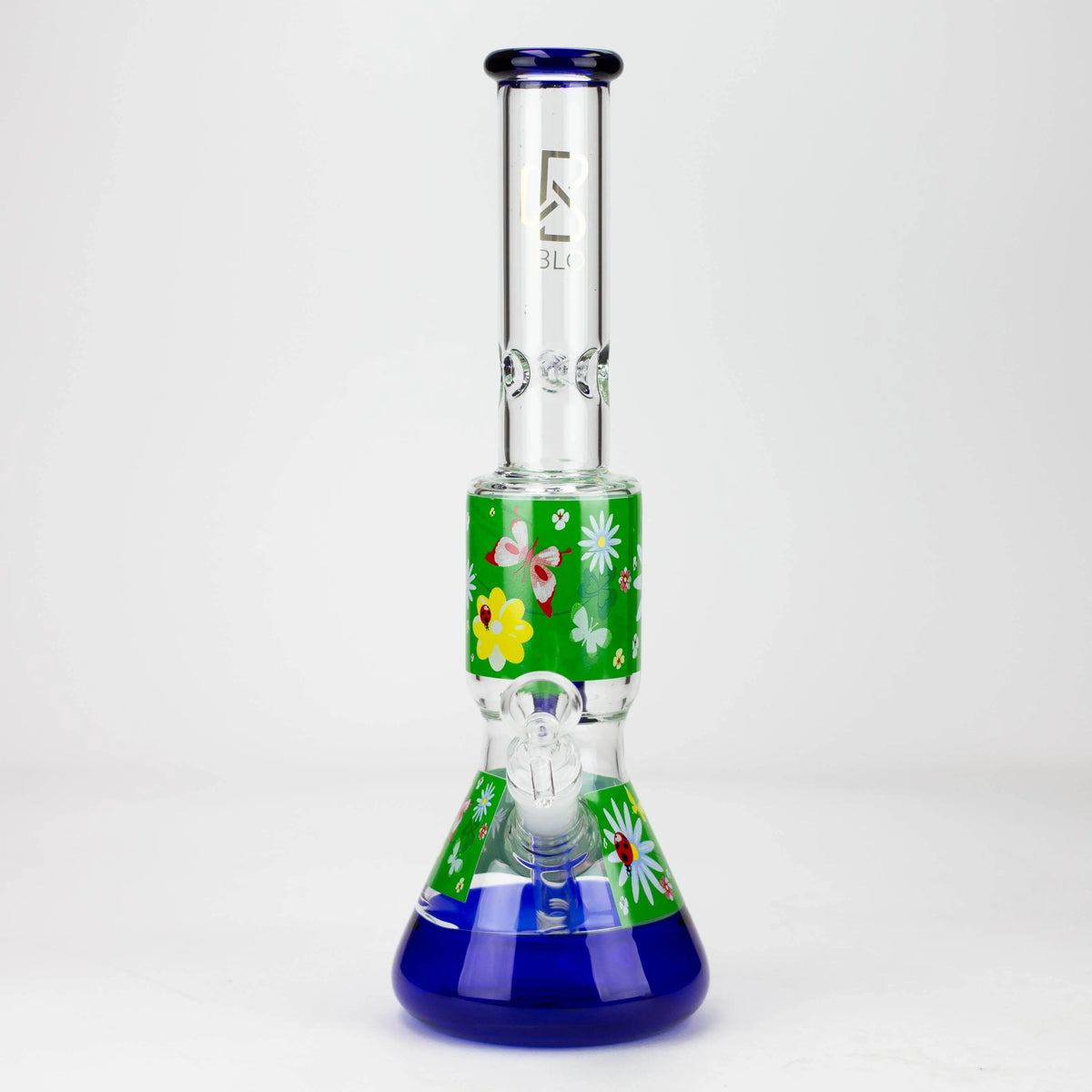 BLO 13" Flower Decal Glass Perc Bong Canada 