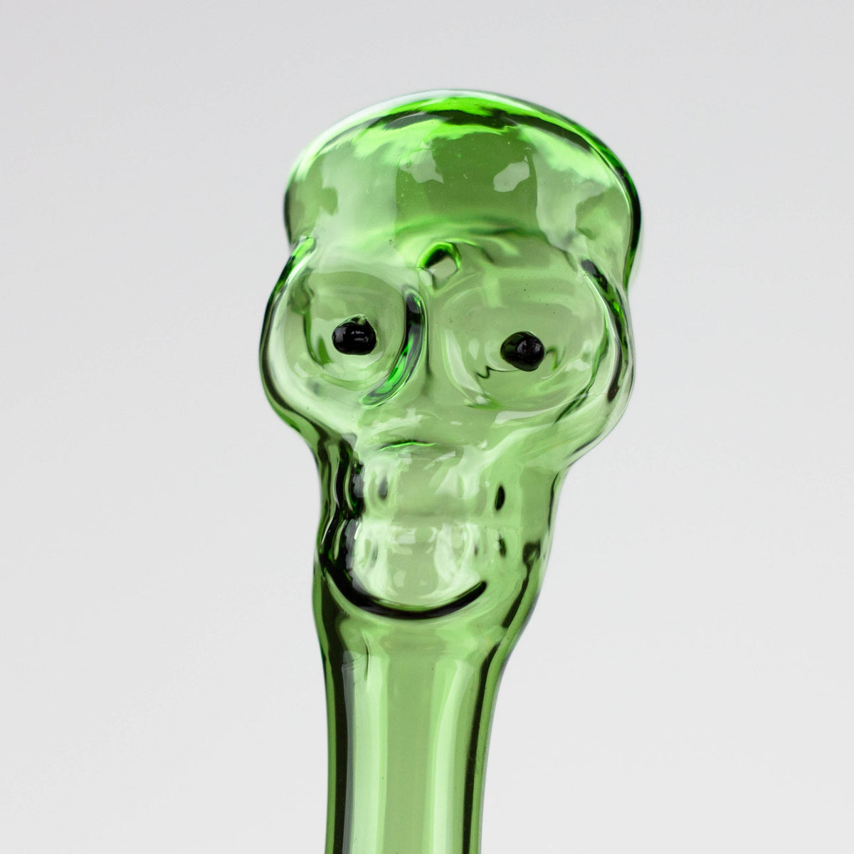 Green Glass Skull Pipe