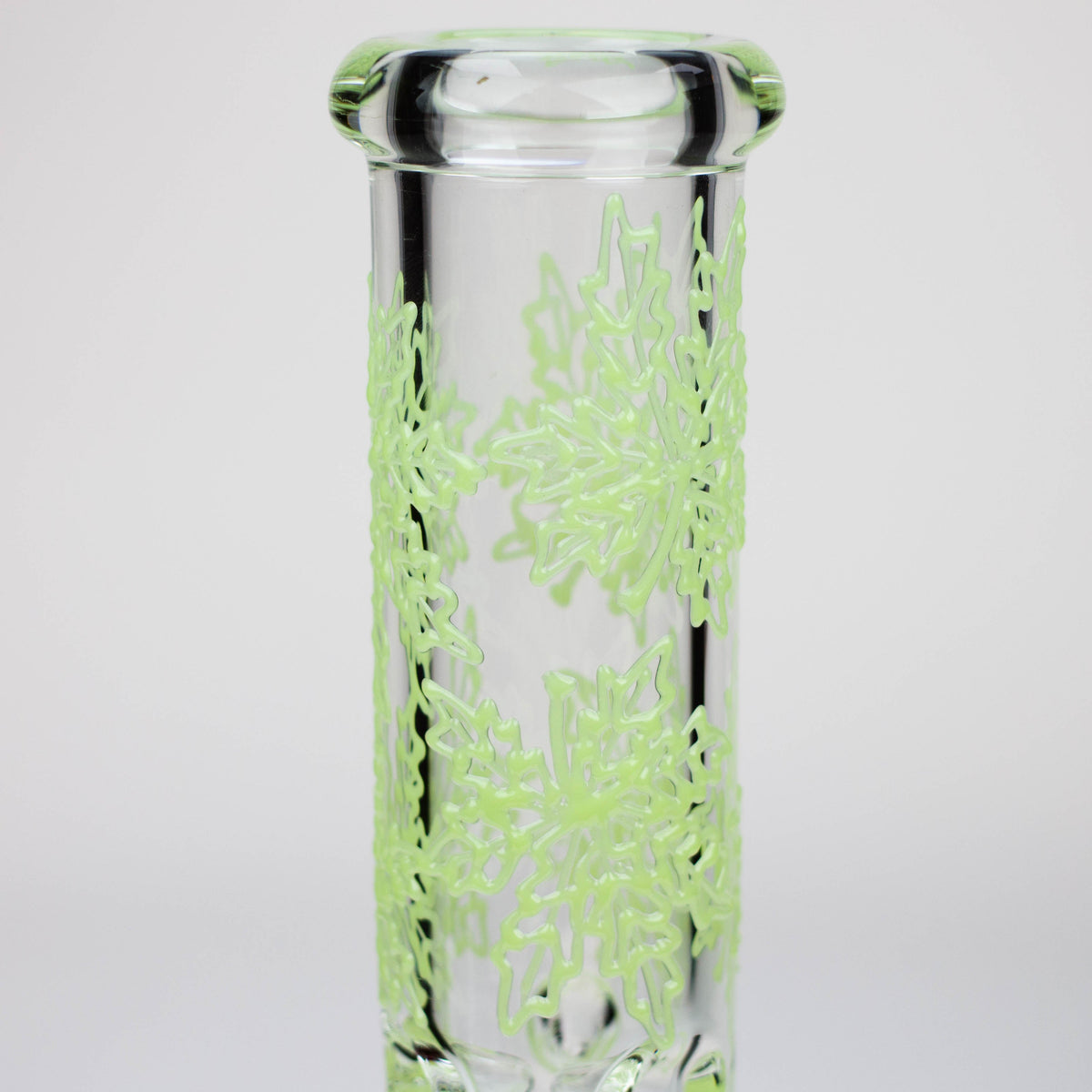 Glass Neck of the Nice Glass 13-Inch Glow In The Dark Beaker Bong 