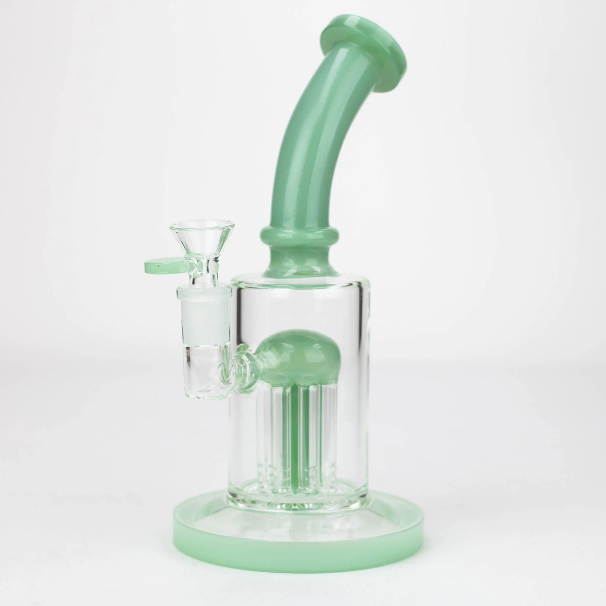 8.5" Glass Bubbler Bong with 8-Arm Percolator Canada - Green