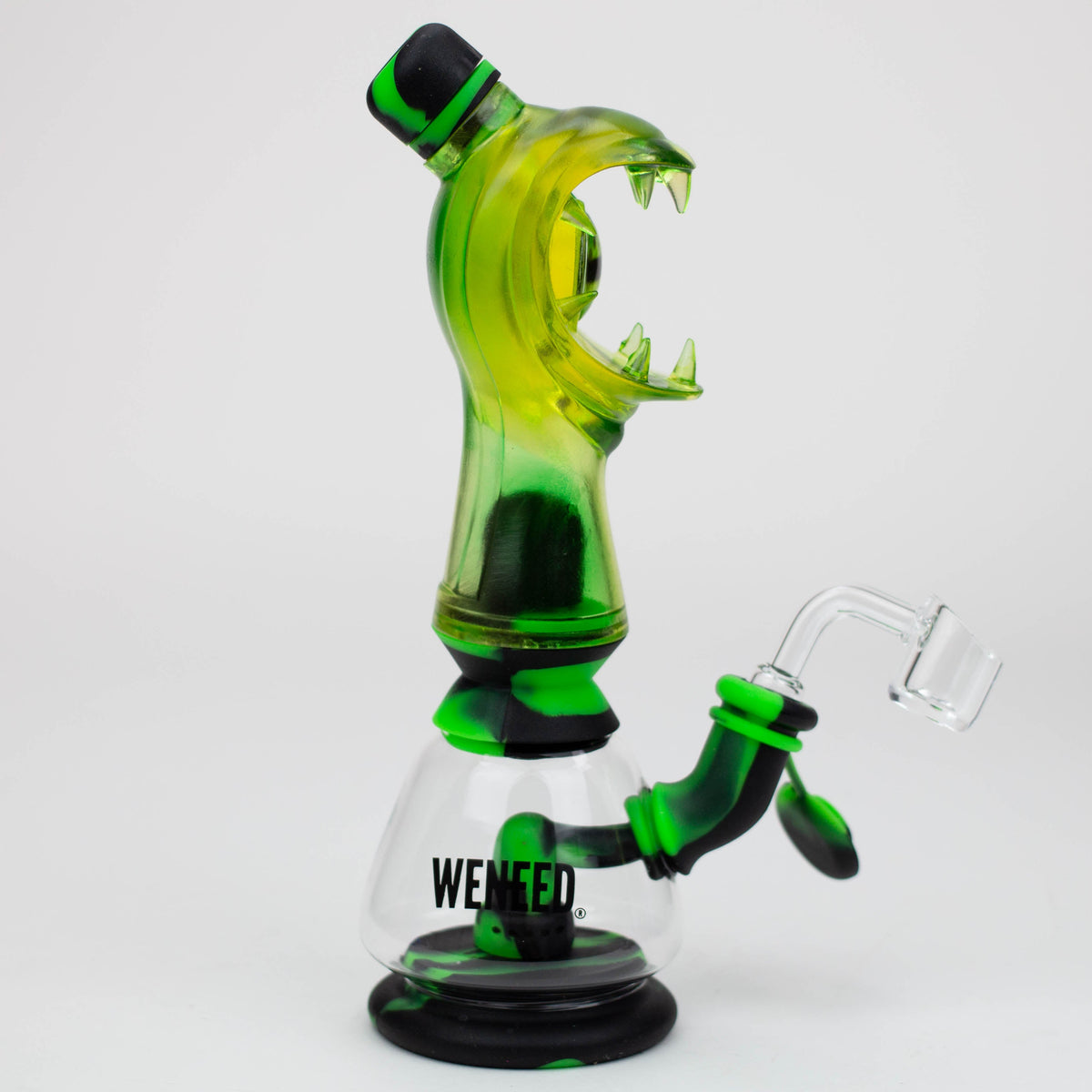 9 Inch Monster Eye Green Silicone Dab Rig from WENEED