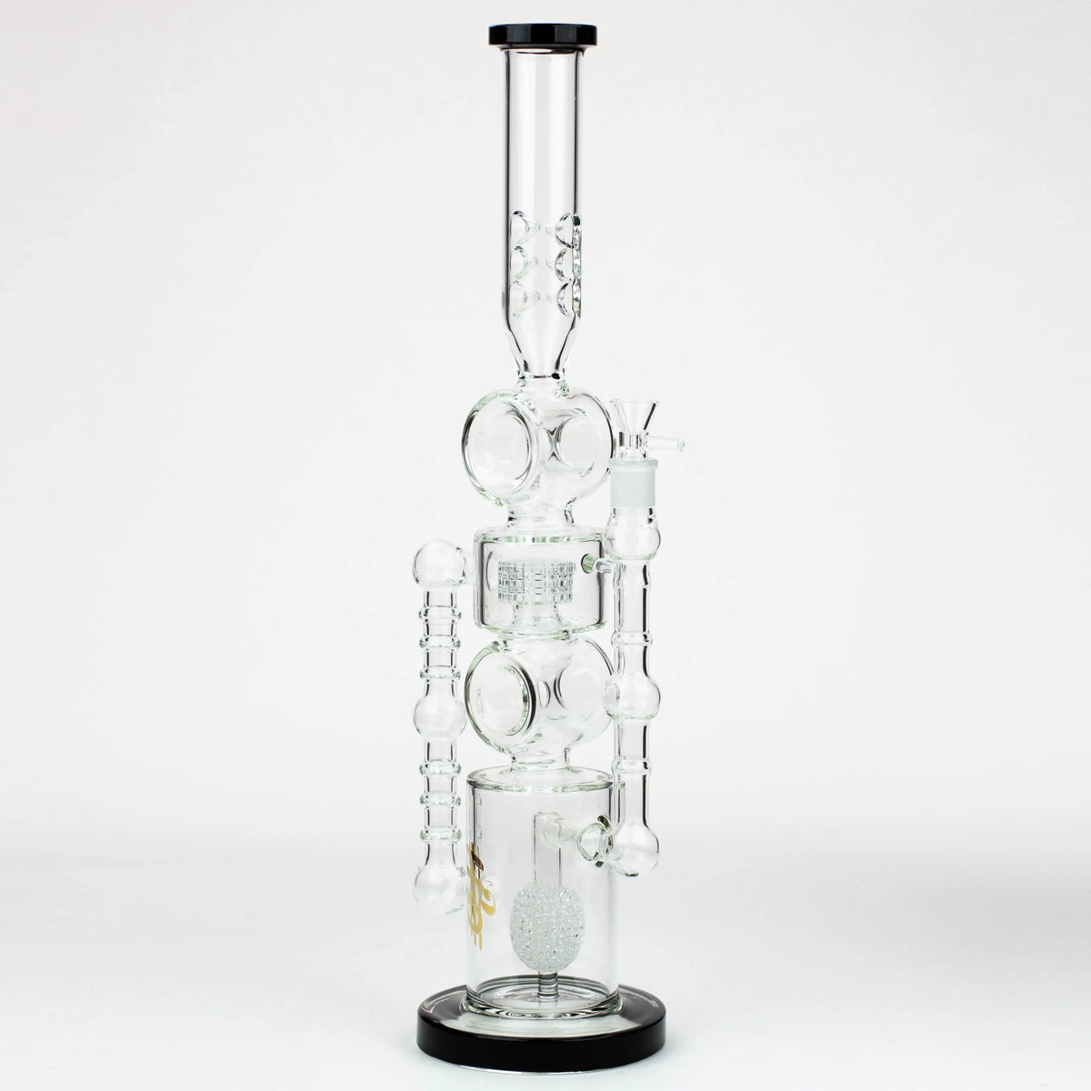 H2O 21-Inch Double Ring Recycler Bong with triple diffusers