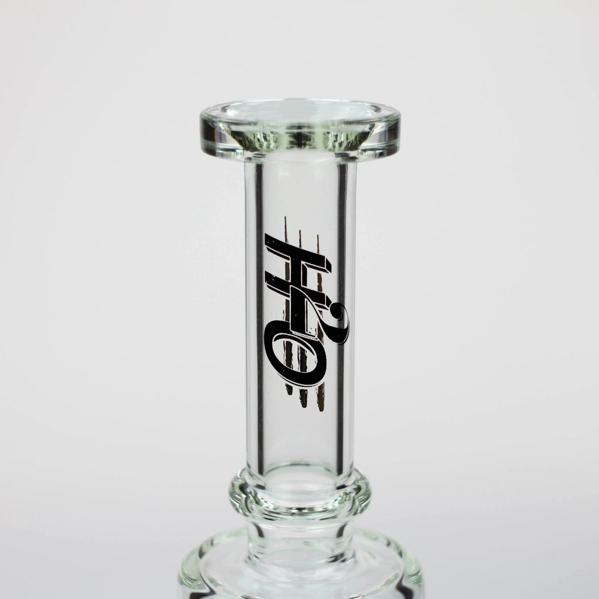 Glass Neck of the H2O 15-Inch Cyclone Diffuser Recycler Bong