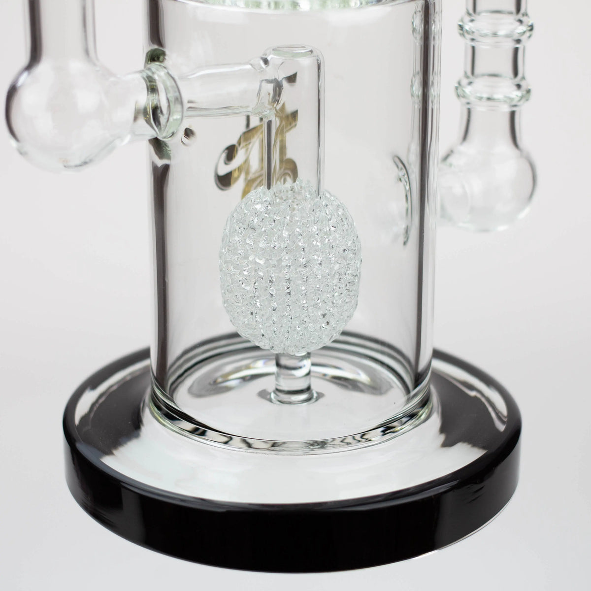 Mushroom Diffuser in the H2O 21-Inch Double Ring Recycler Bong