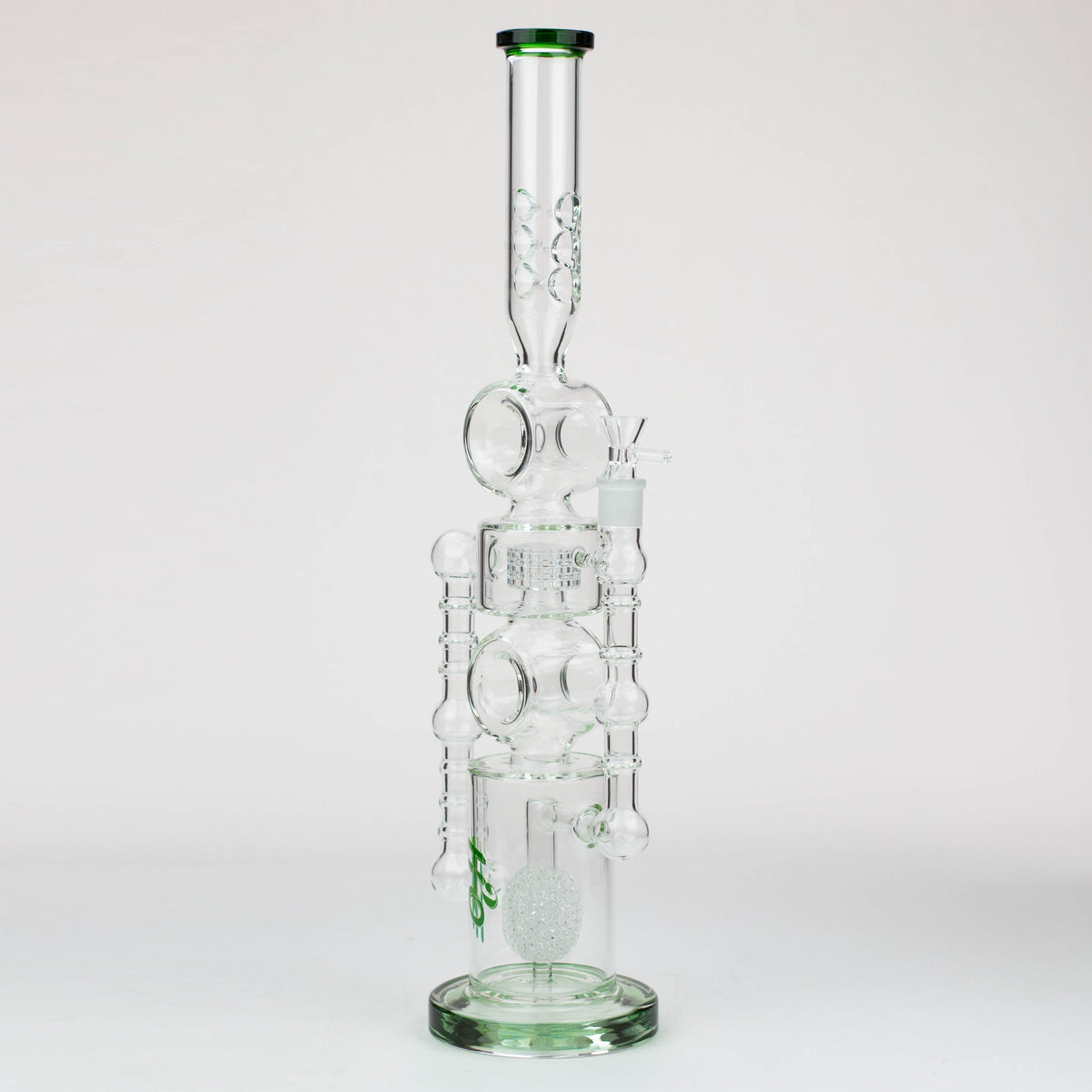 H2O 21-Inch Double Ring Recycler Bong with mushroom diffuser