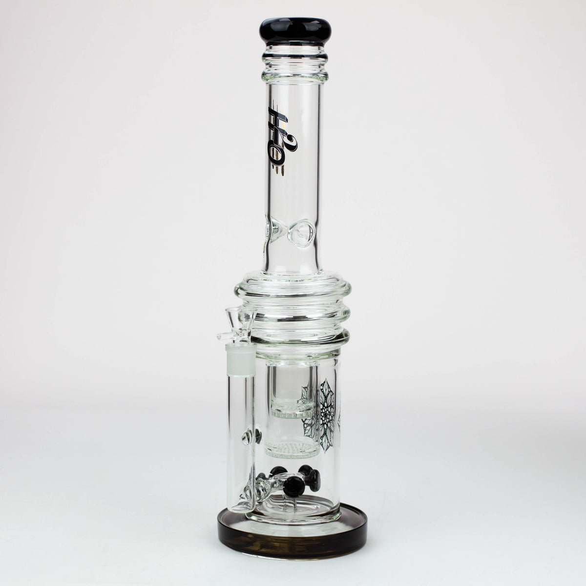 H2O 17 inch Double Layer Honeycomb Bong in Black