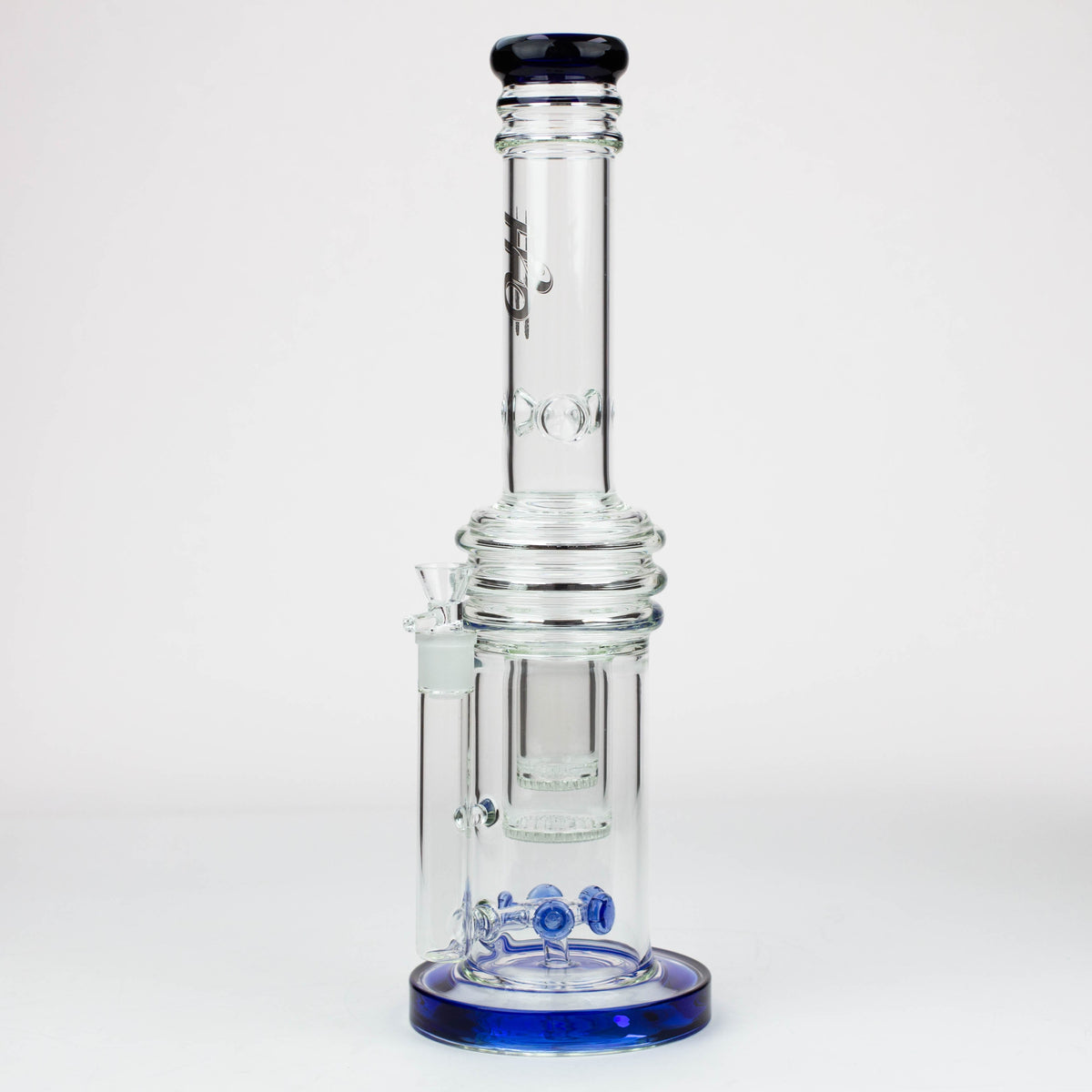 H2O 17 inch Double Layer Honeycomb Bong with Mushroom Diffuser