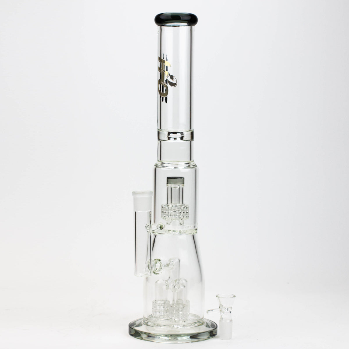 H2O 17 inch Black showerhead perc bong