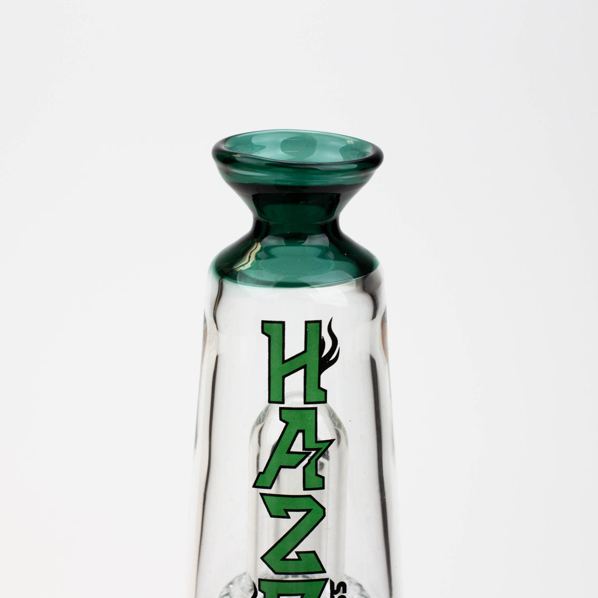 Mouthpiece of the 8.5 Inch Mini Showerhead Perc Bong from HAZE Glass