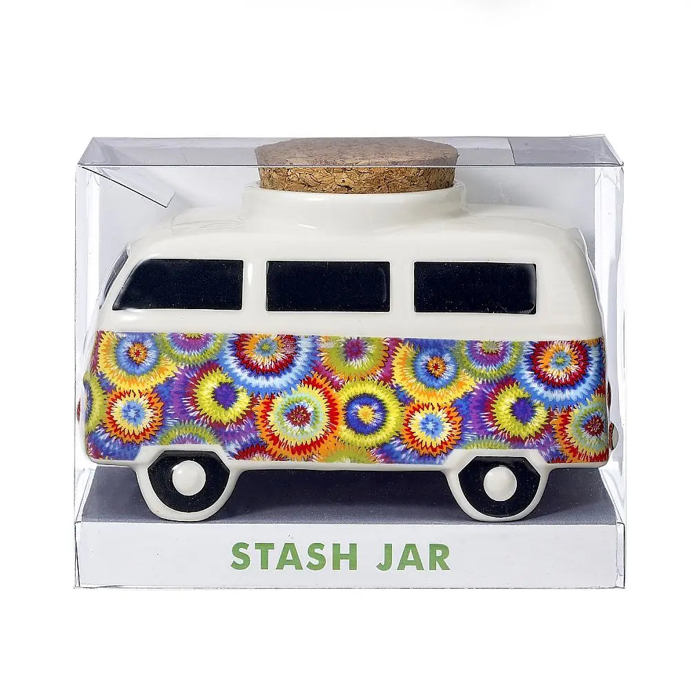 Funny Hippie Bus Stash Jar 