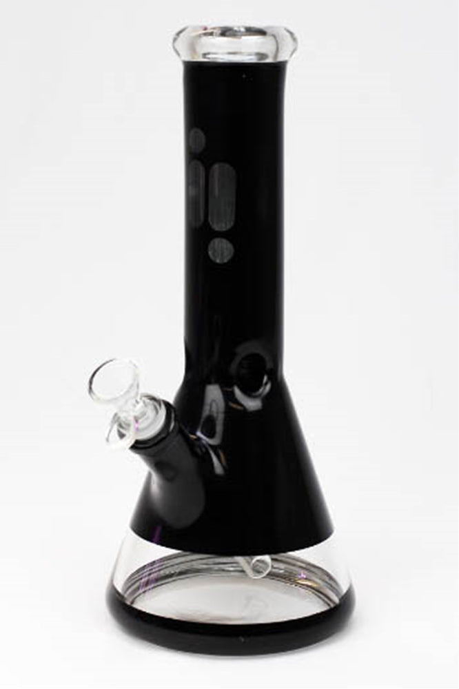 12 Inch Metallic Classic Beaker Bong in Black from Infyniti Glass