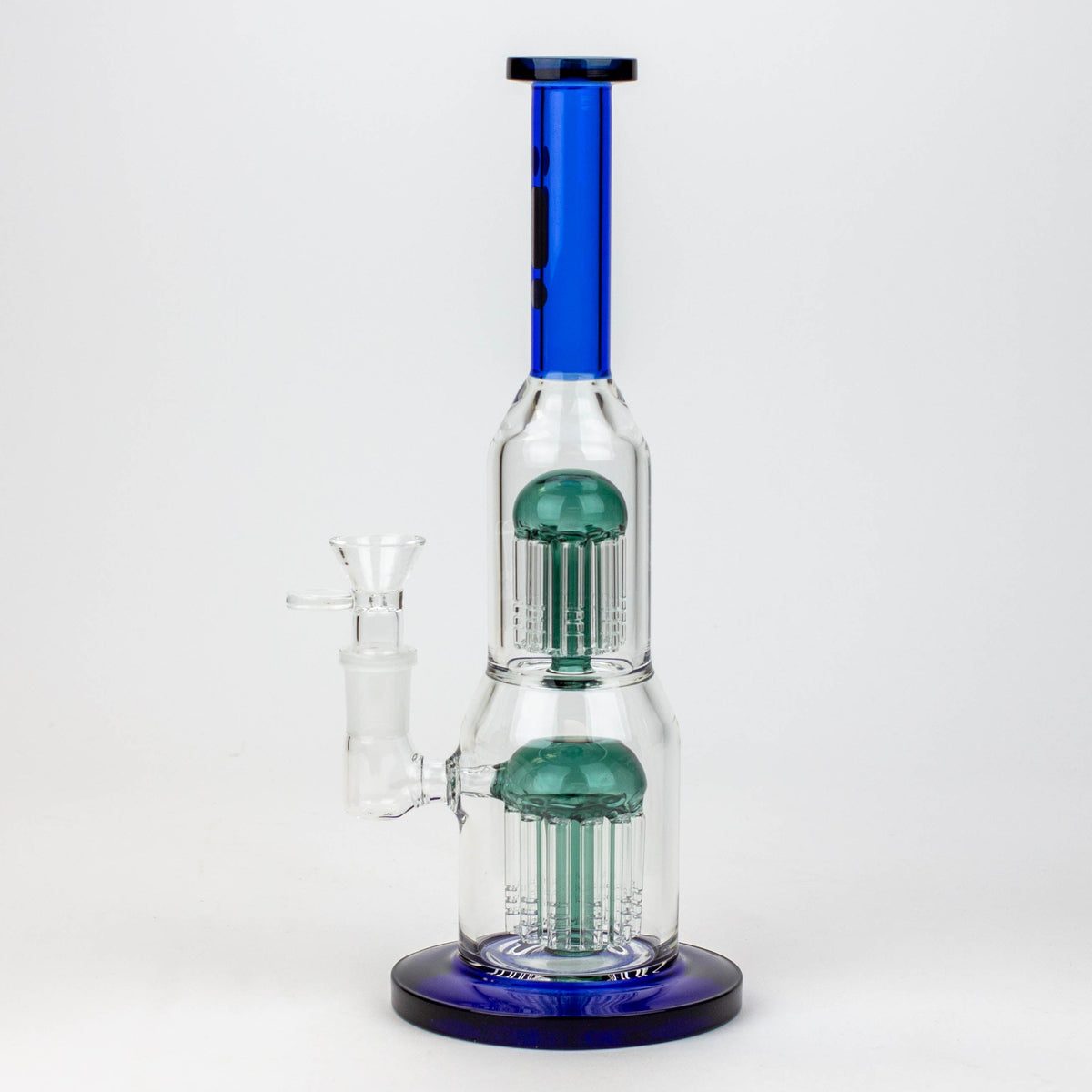 11 inch Double Perc Glass Bubbler Bong from Infyniti