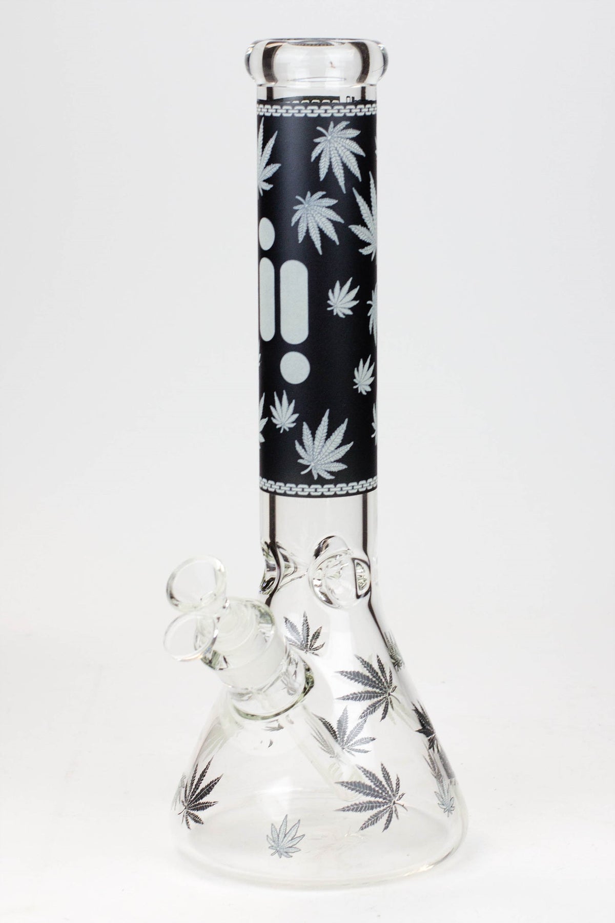 14" Infyniti Glow In The Dark Bong - Black