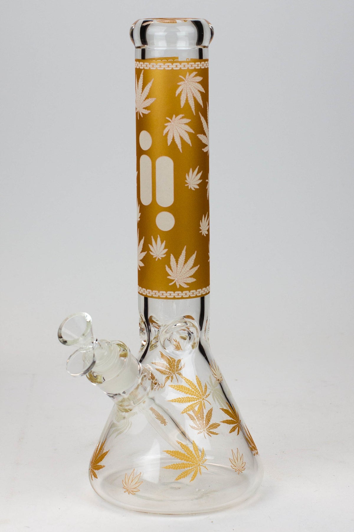 14" Infyniti Glow In The Dark Bong - Gold