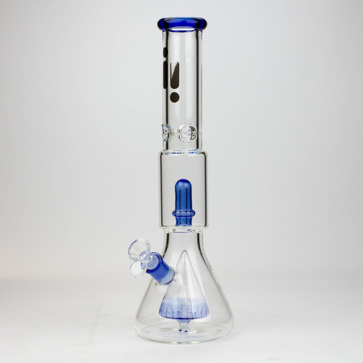 16 Inch Showerhead Perc Bong With Cone Diffuser from Infyniti in Blue