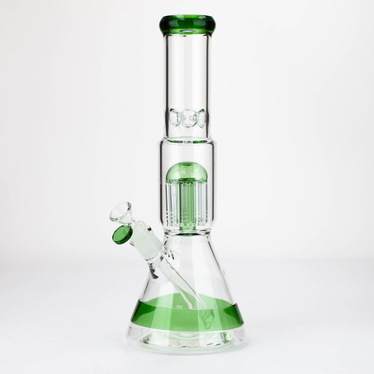 Infyniti 14 Inch 8-Arms Tree Perc Bong in Green