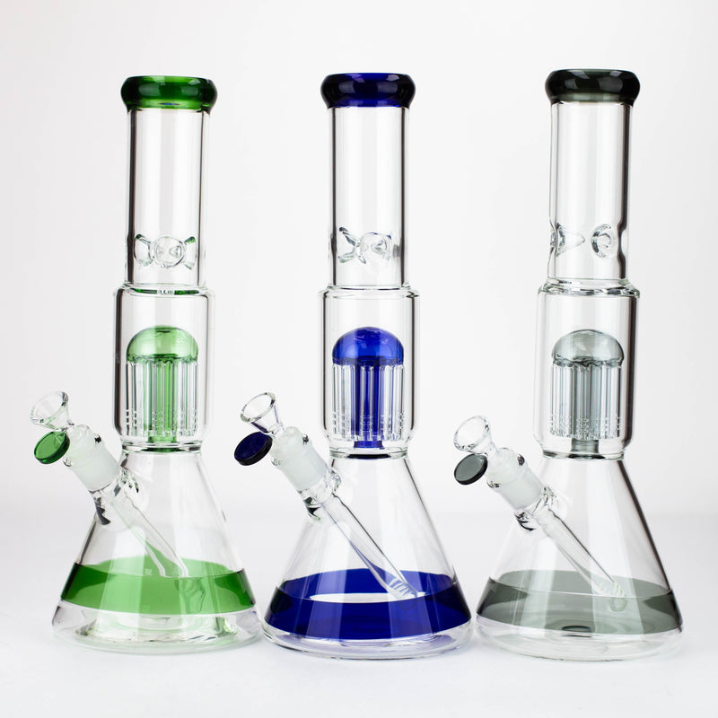 Three Infyniti 14 Inch 8-Arms Tree Perc Bongs