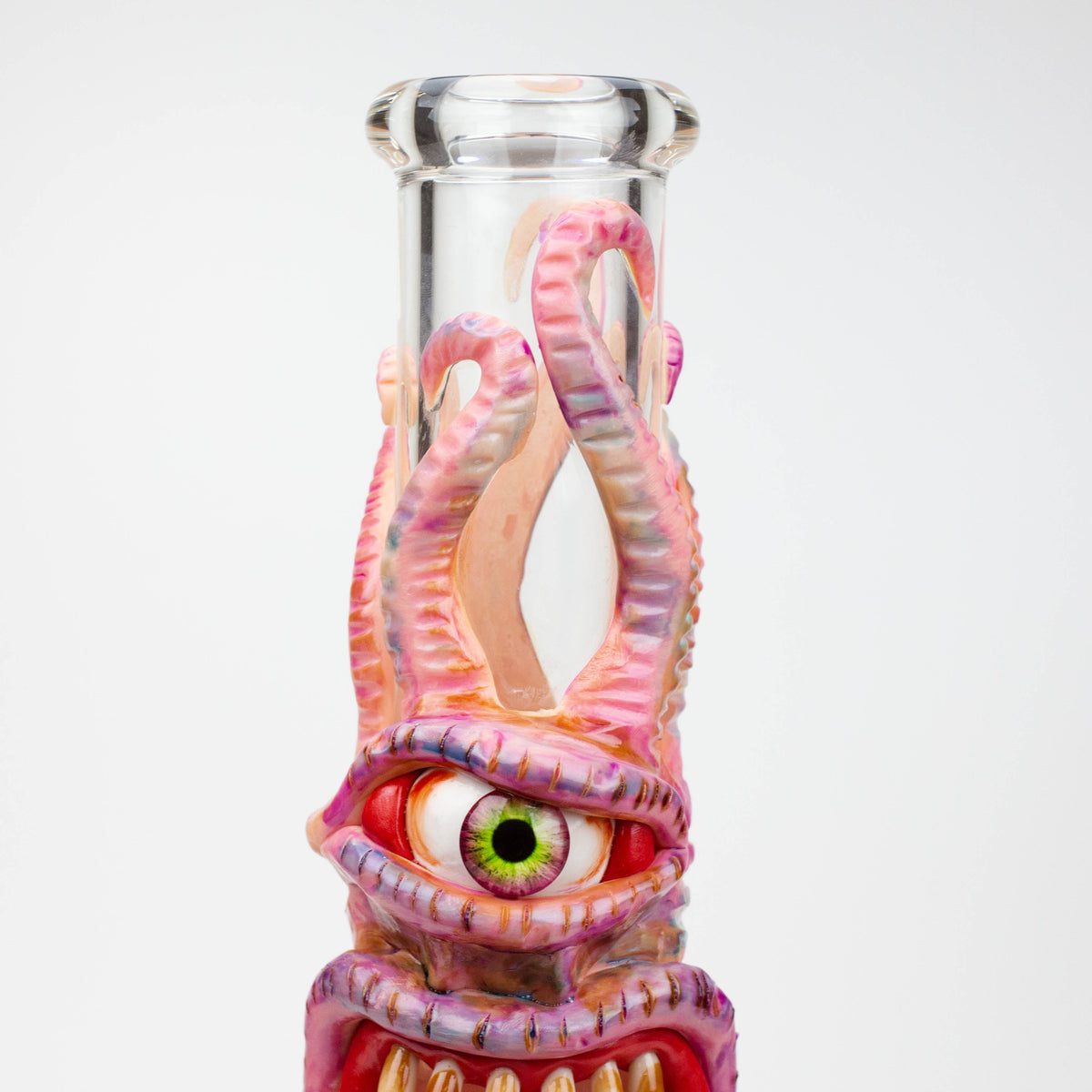 Tentacle design on the glass tube of the Kraken Beaker Bong 