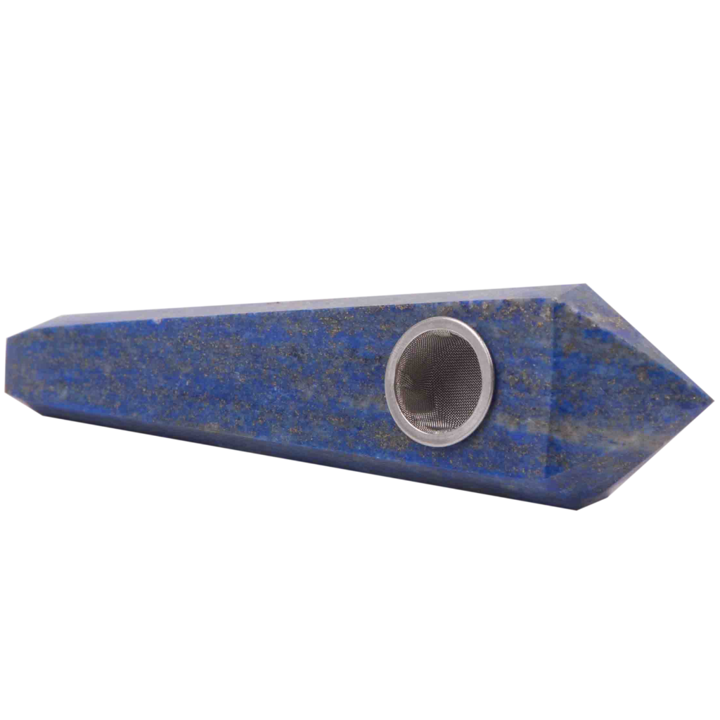 Lapis Lazuli Semi Precious Stone Quartz Pipe