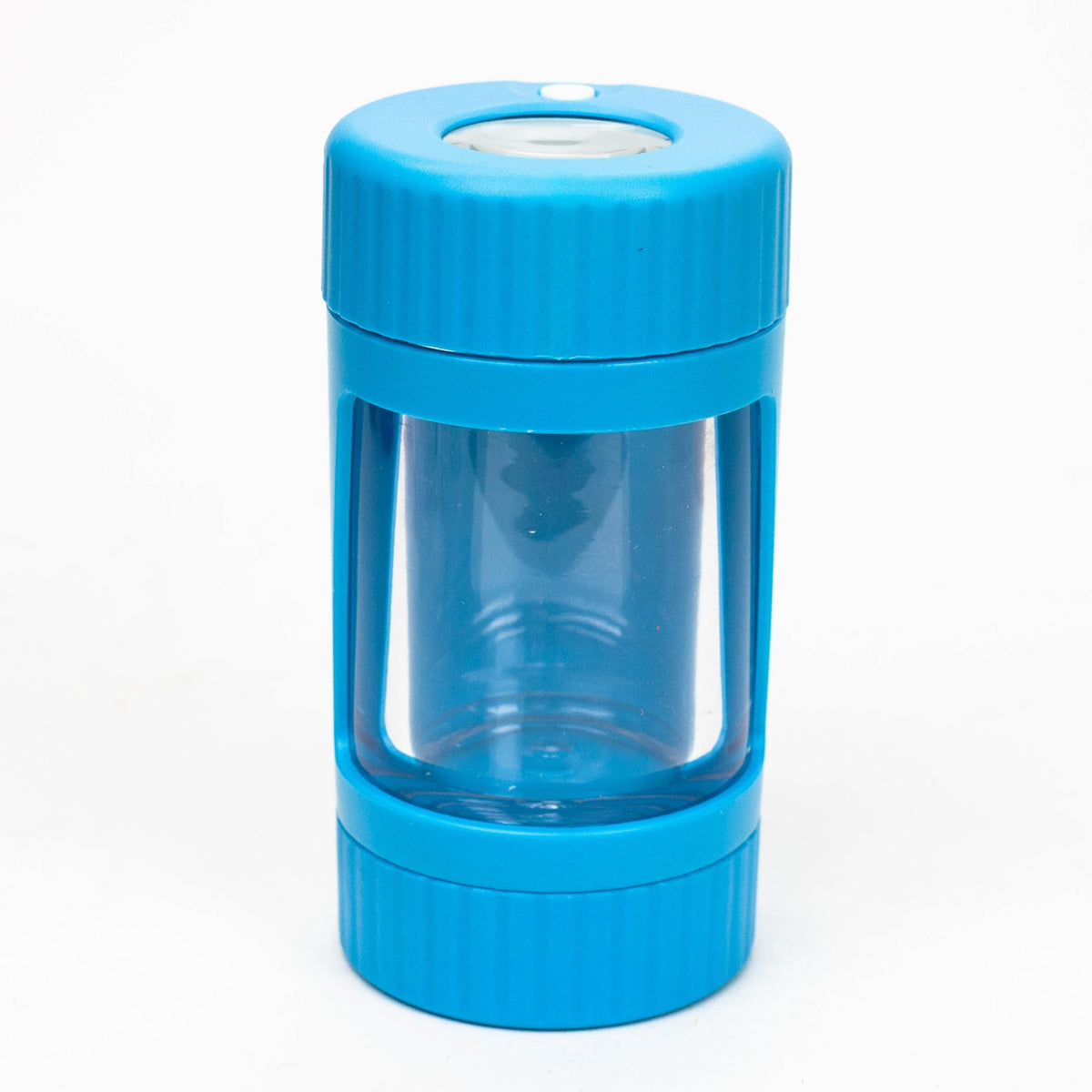 LED Stash Jar With Grinder And One Hitter in Blue