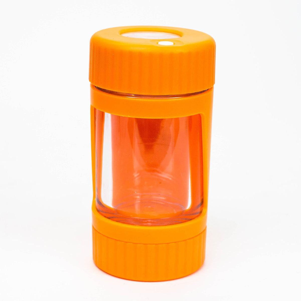 LED Stash Jar With Grinder And One Hitter in Orange