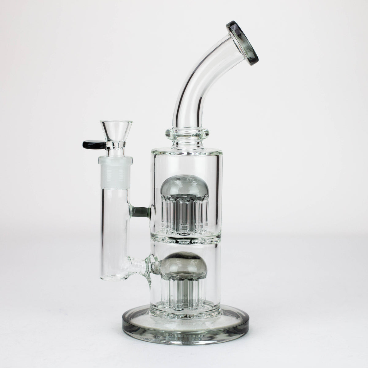 10 Inch Mini Dual 8-Arm Perc Bubbler Bong