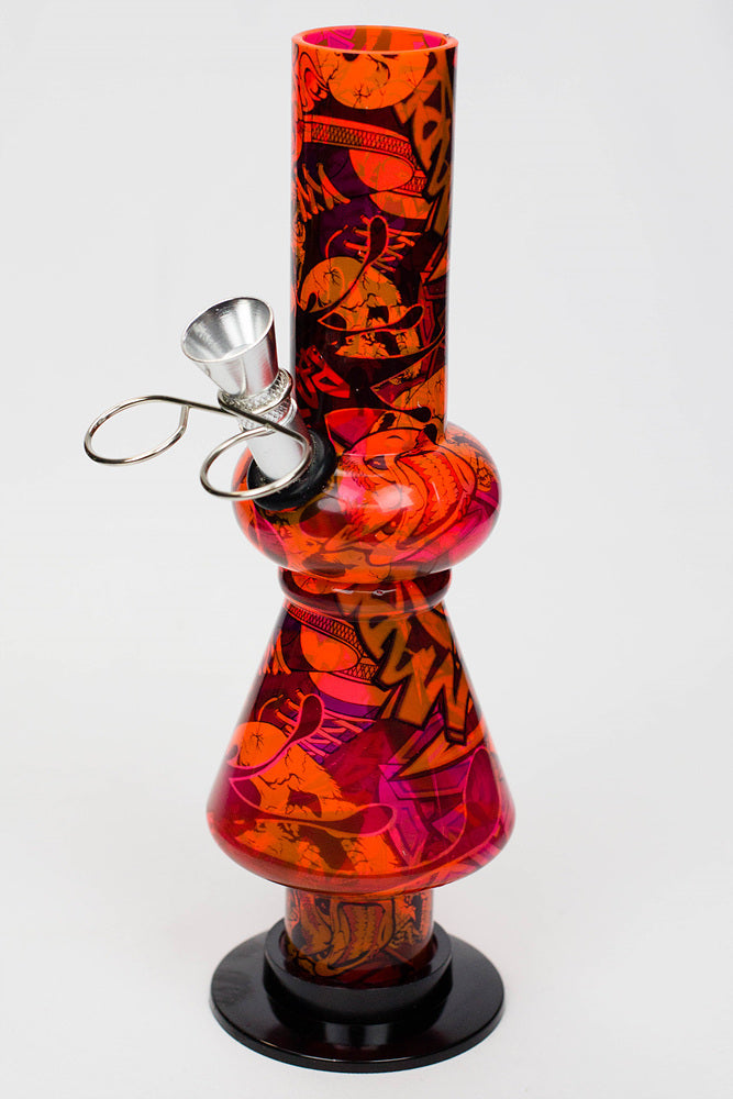 Mini Red Acrylic Water Pipe in 7.5 inches