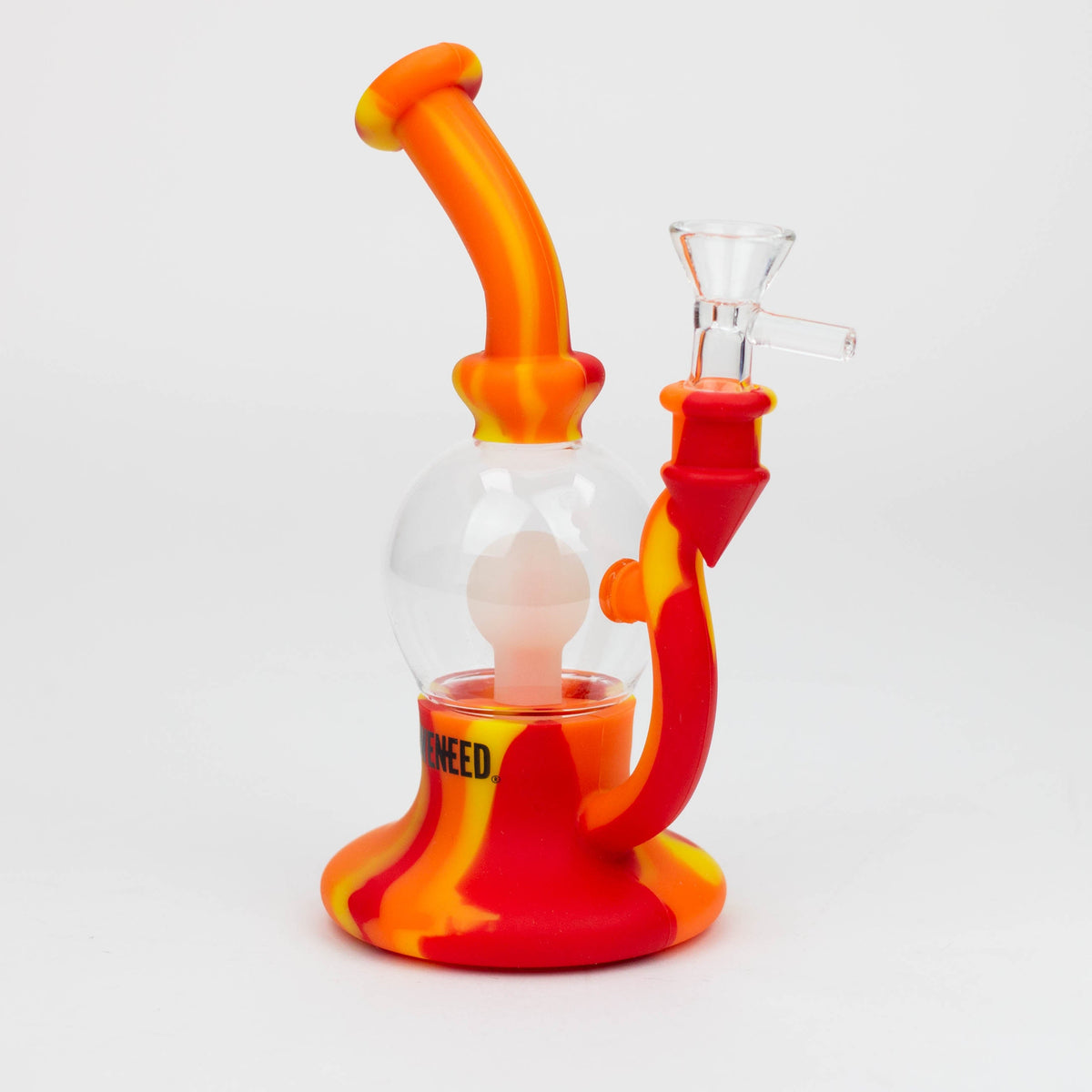 8 Inch Mini Silicone Bulb Bong from WENEED in Orange