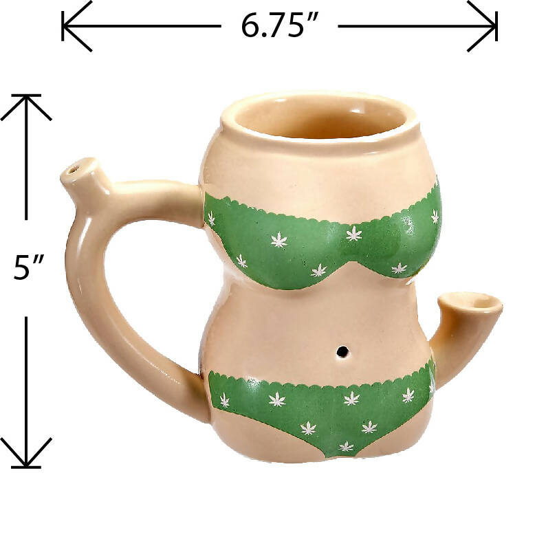 Naughty Bikini Ceramic Mug Pipe 