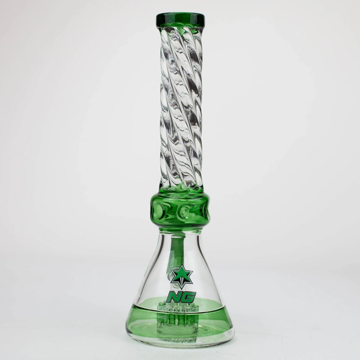 Beautiful Spiral Tube Beaker Bong from Nice Glass with 12 Arm Tree Percolator