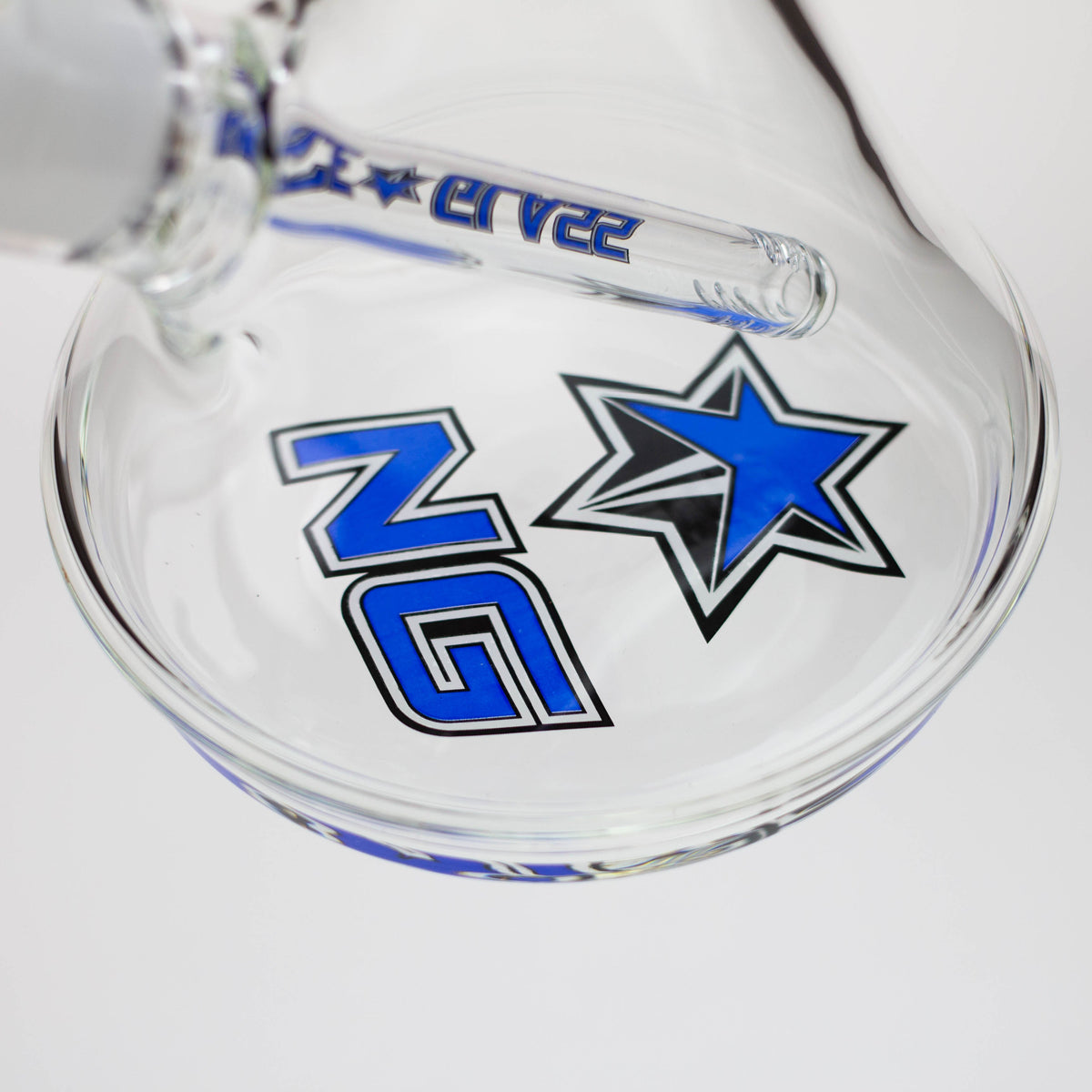 NG Logo on the base of the 13 Inch Flat Base Beaker Bong from Nice Glass