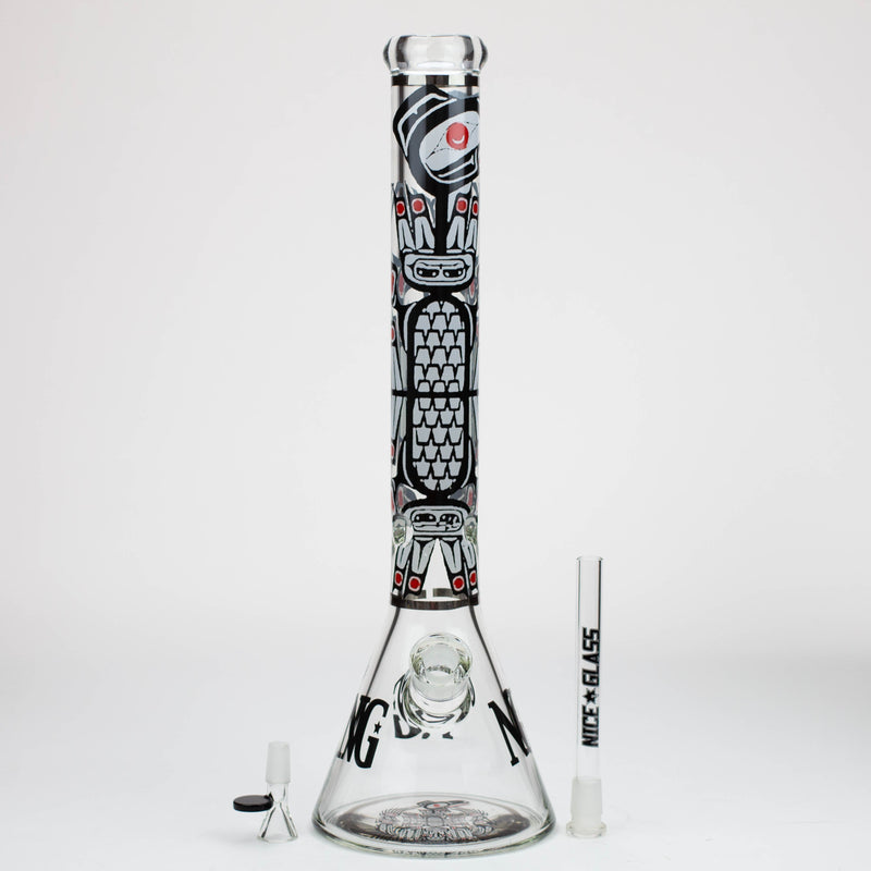 NG- 18 Inch Aboriginal Totem Beaker Bong with Bowl Piece and Downstem