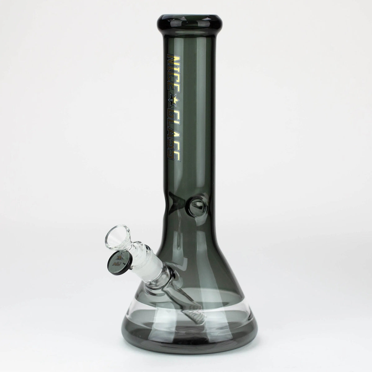 Nice Glass 12 Inch Classic Beaker Bong in Black