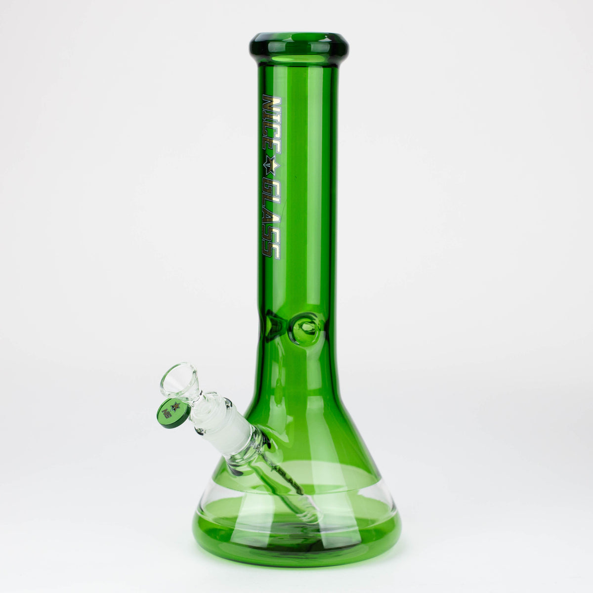 Nice Glass 12 Inch Classic Green Beaker Bong