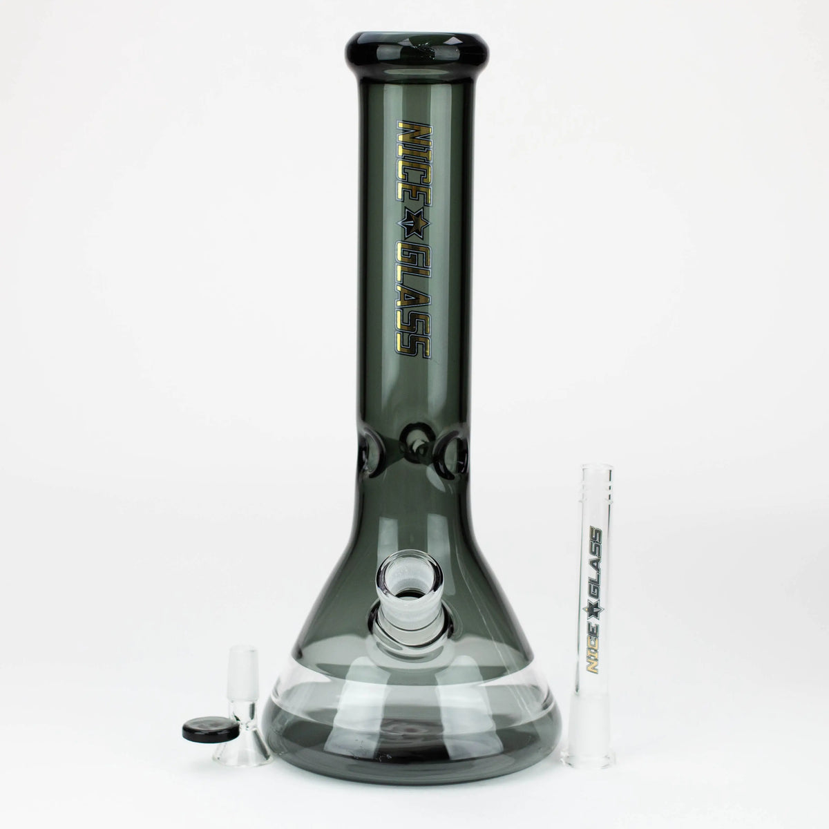 Nice Glass 12 Inch Classic Beaker Bong With Downstem And Bowl Piece