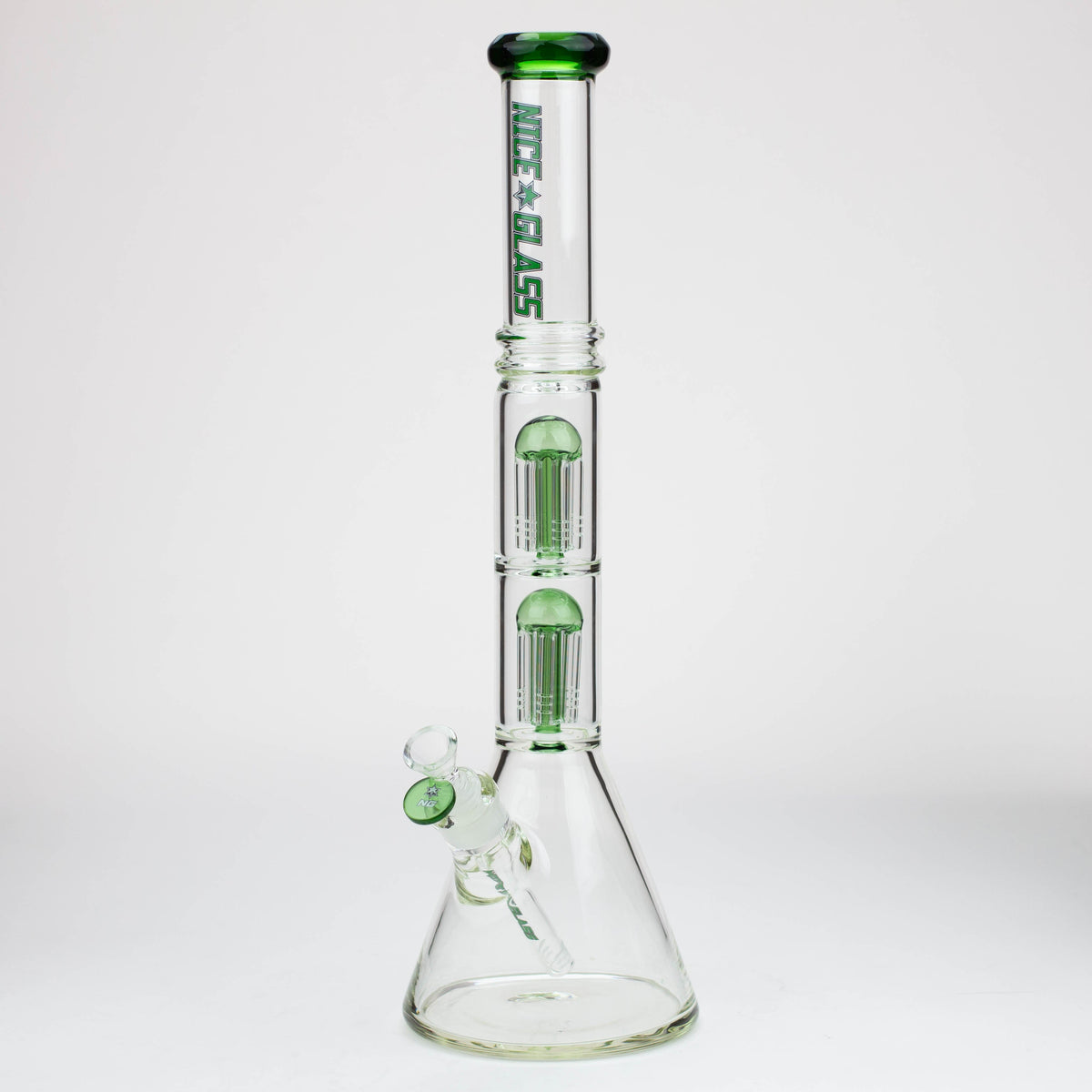 NG  Dual 6-Arm Green tree Perc Bong