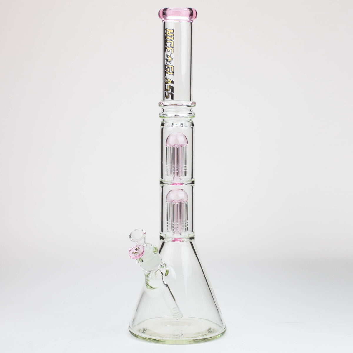 NG  Dual 6-Arm Tree Perc Bong in Pink