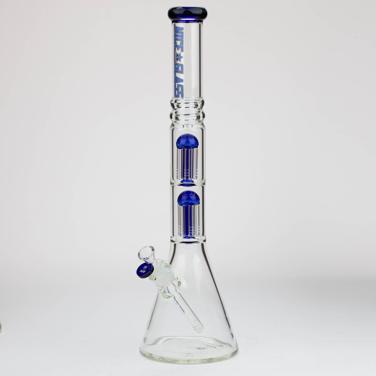 NG  Dual 6-Arm Tree Perc Bong in Blue