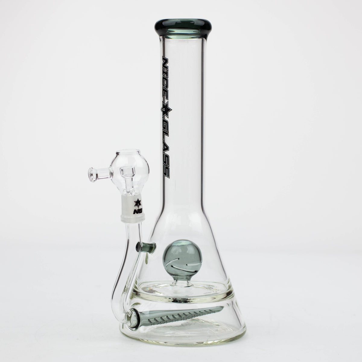 Nice Glass 11 inch Inline to Ball Perc Dab Rig