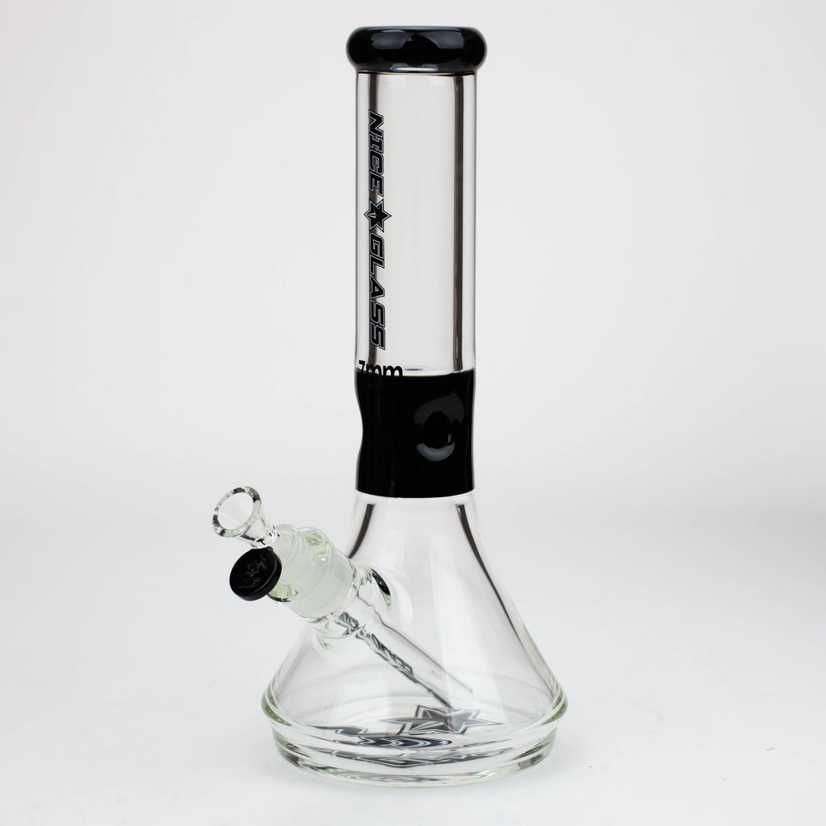 13 Inch Flat Base Black Beaker Bong from Nice Glass