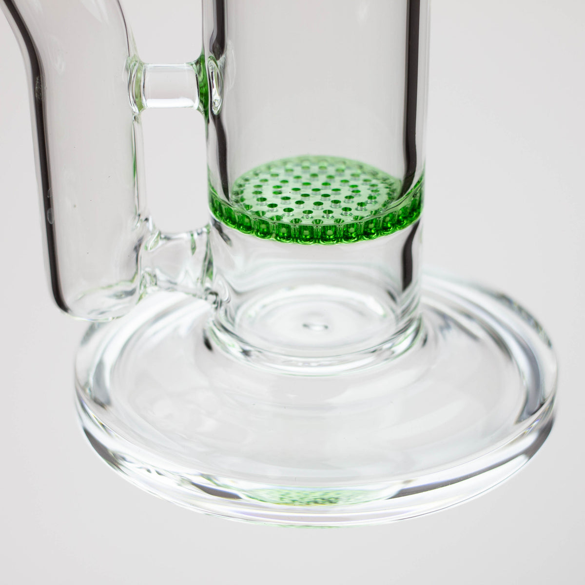 Base of the Nice Glass 12 inch Honeycomb Perc Bong 