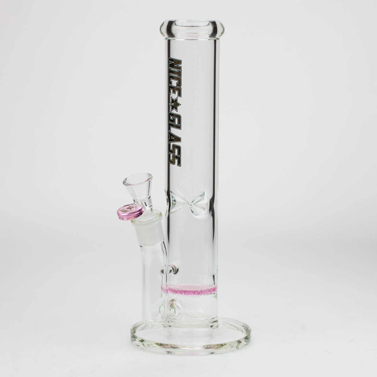 Nice Glass 12 inch Honeycomb Percolator Bong in Pink