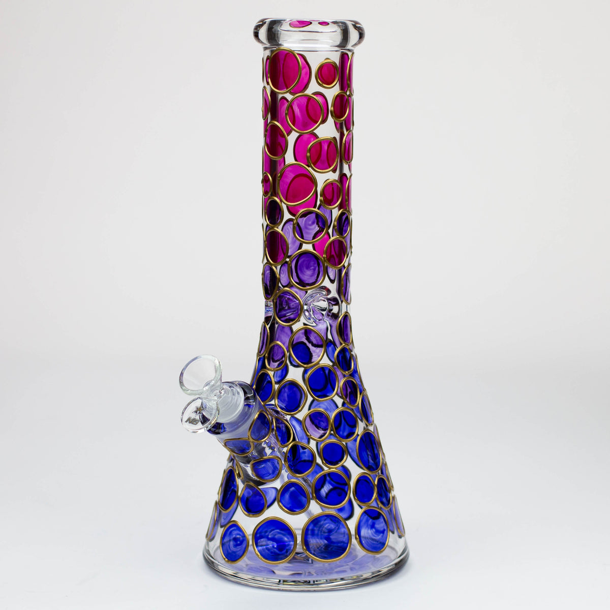 Nice Glass 13 inch Monkey Pox Beaker Bong in Purple