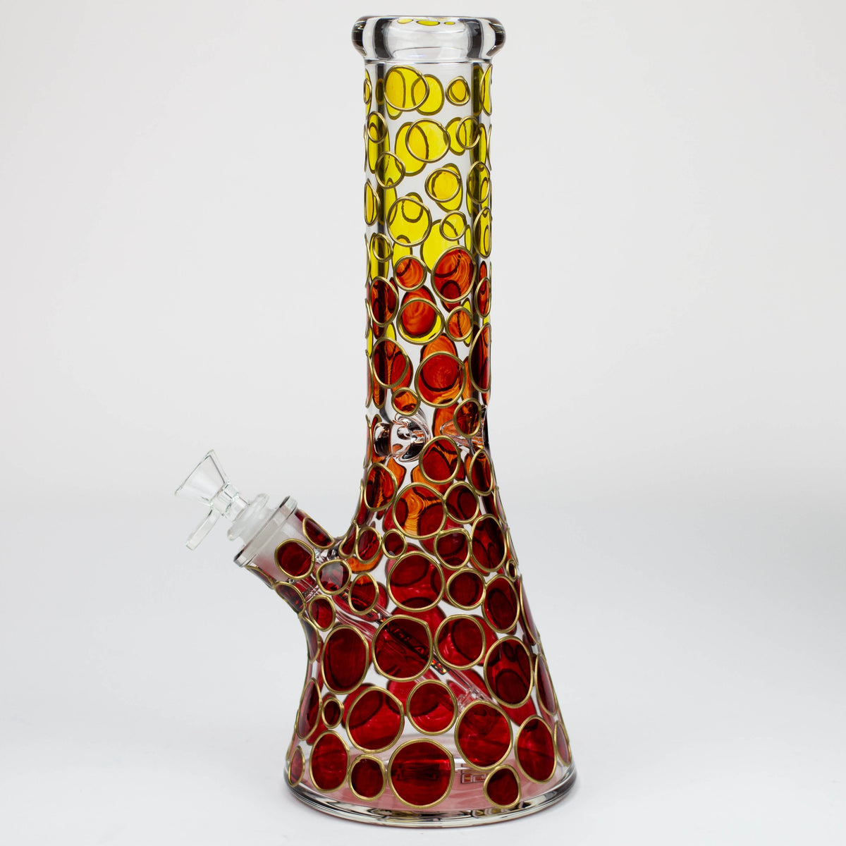 Side View of the Nice Glass Monkey Pox Beaker Bong 