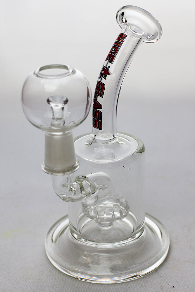 6" NICE Glass Shower Head Diffuser Dab Rig Canada Clear