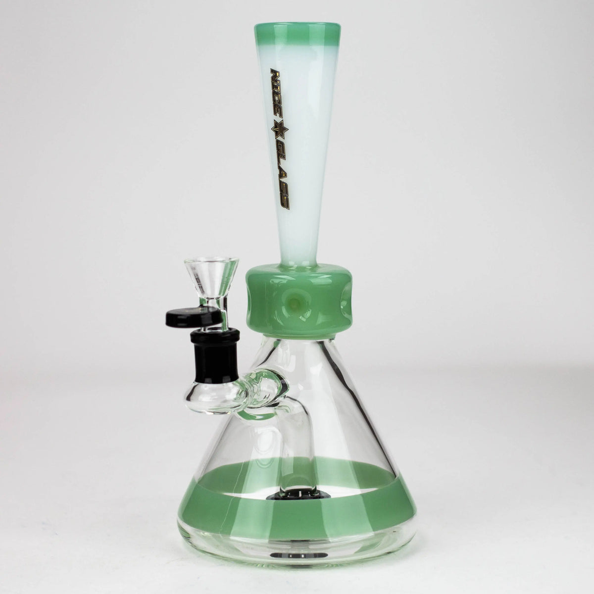 Nice Glass 10 inch Showerhead Perc Bubbler Bong in Green