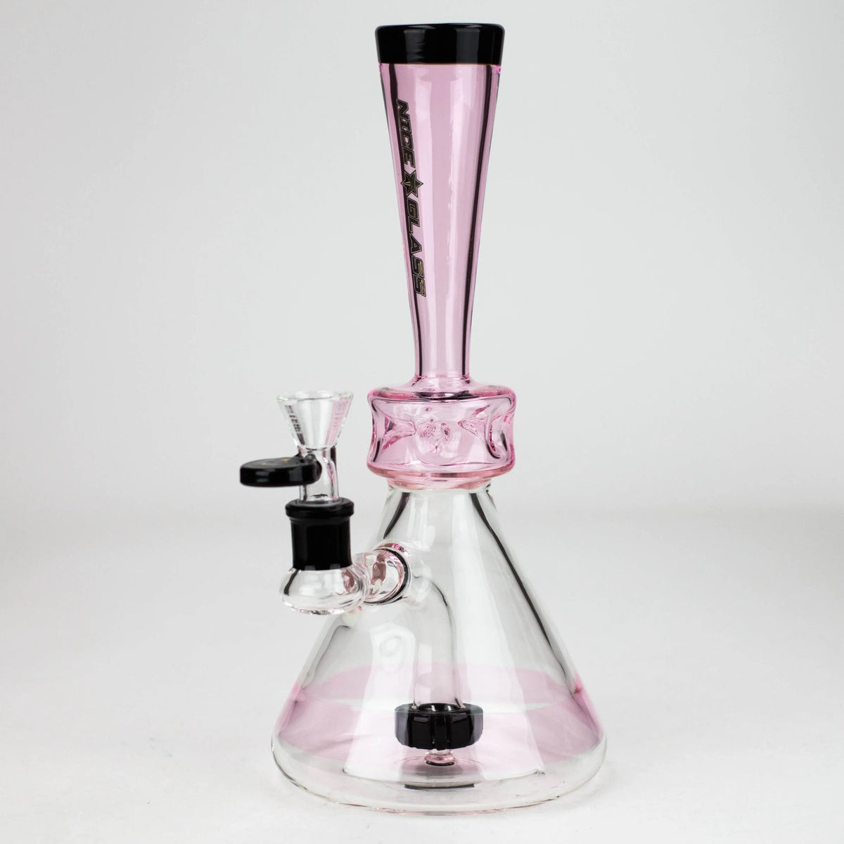 Nice Glass 10 inch Showerhead Perc Bubbler Bong in Pink