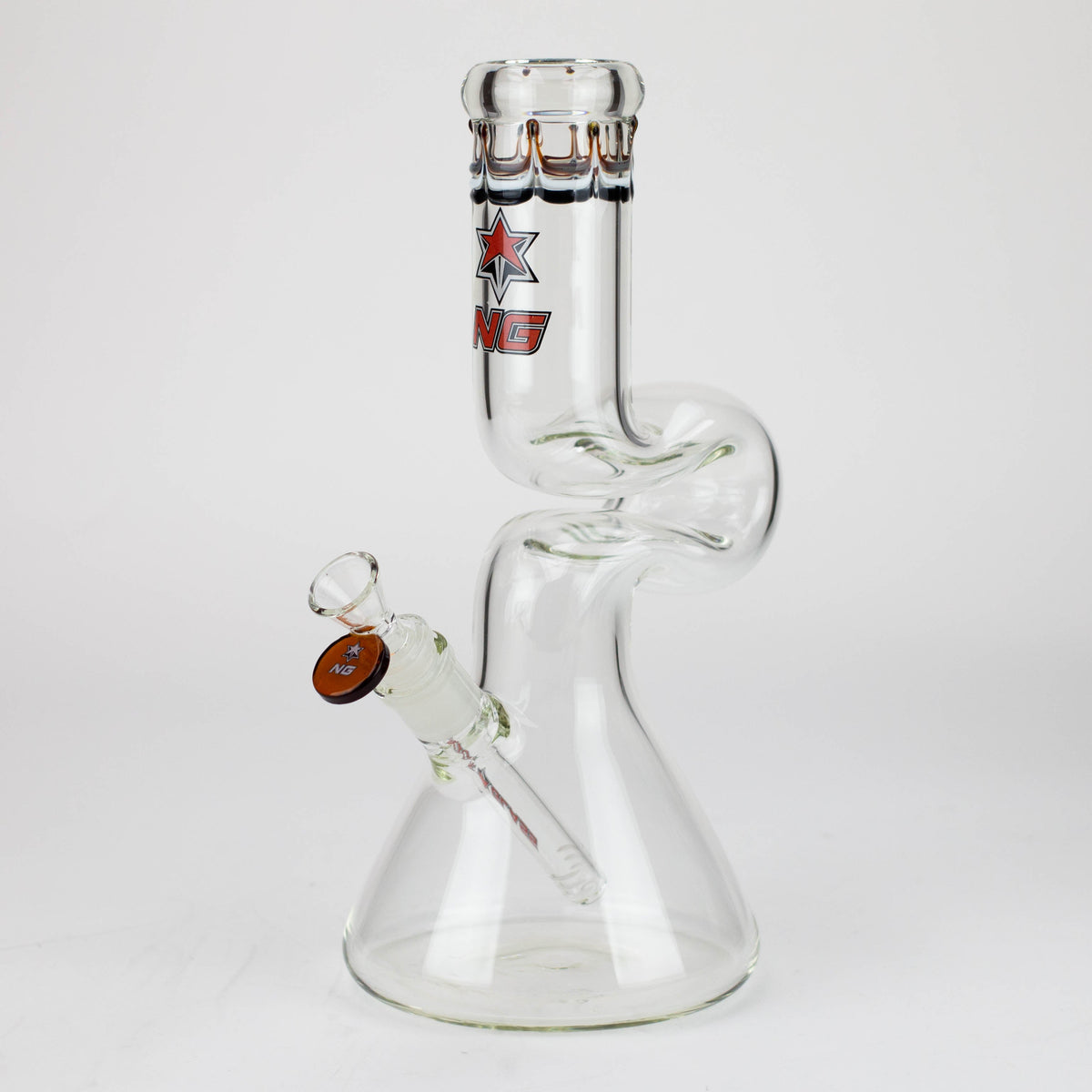 Nice Glass 12 Inch Zong Beaker Bong in Red