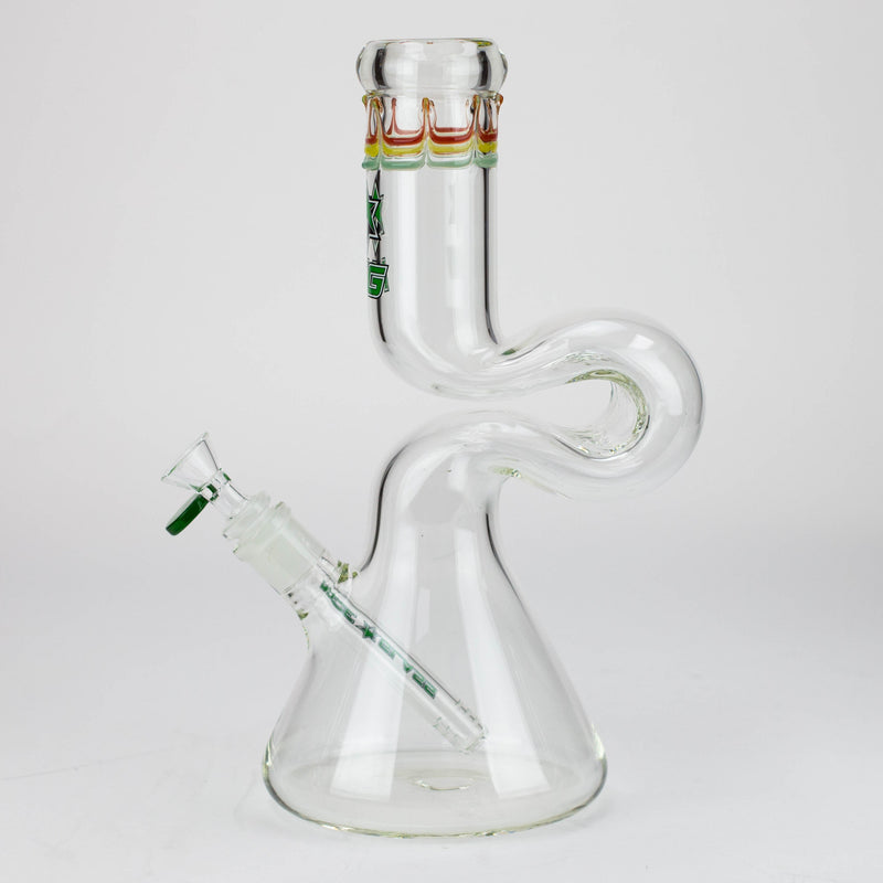 Side View of the Nice Glass 12 Inch Zong Beaker Bong